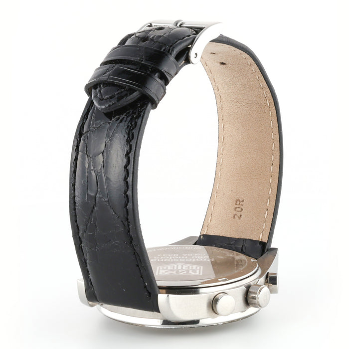 Polished Genuine Crocodile Watch Band | Black