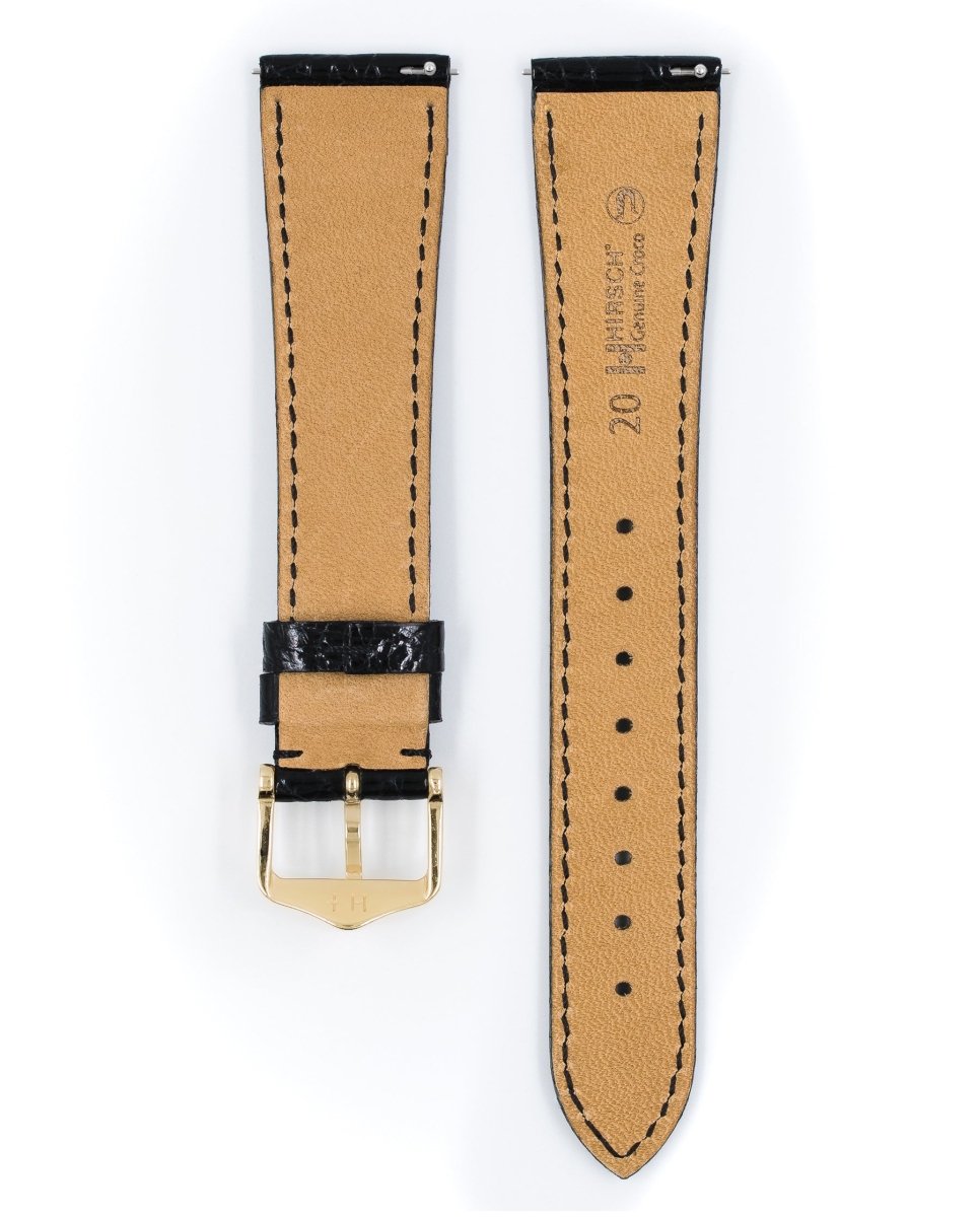 Genuine Croco | Flat Crocodile watch band - Strapped For Time