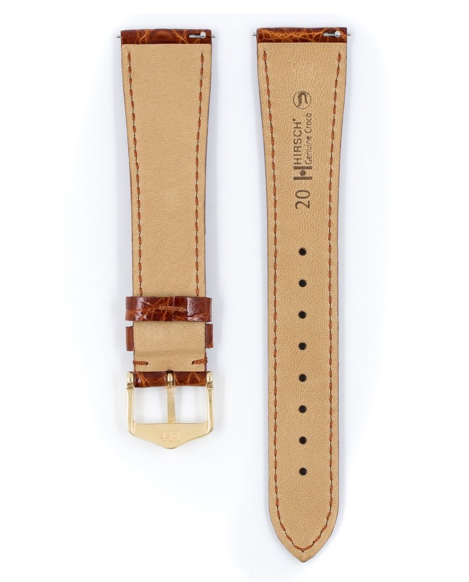 Genuine Croco | Flat Crocodile watch band - Strapped For Time