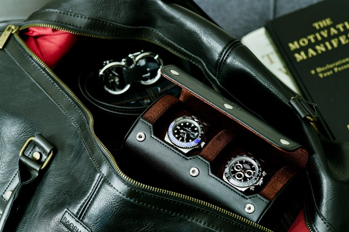 2 Watch Case - Jade Black watch band - Strapped For Time