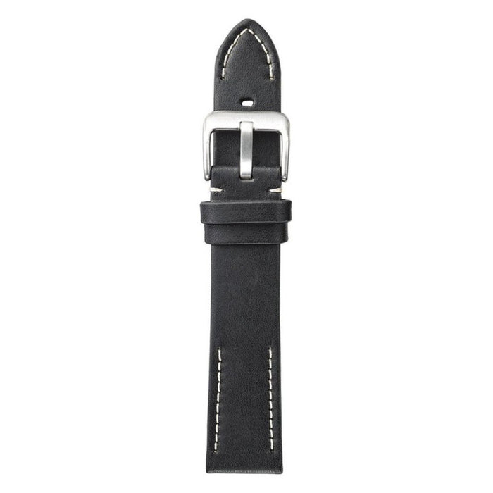 Hand Painted Vintage Leather Watch Band | Black