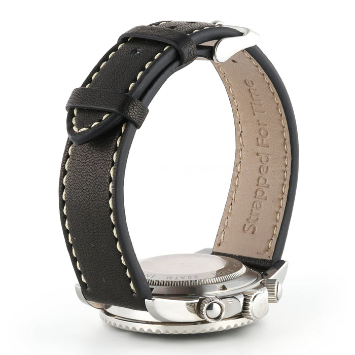 Premium Classic Leather Watch Band | Black