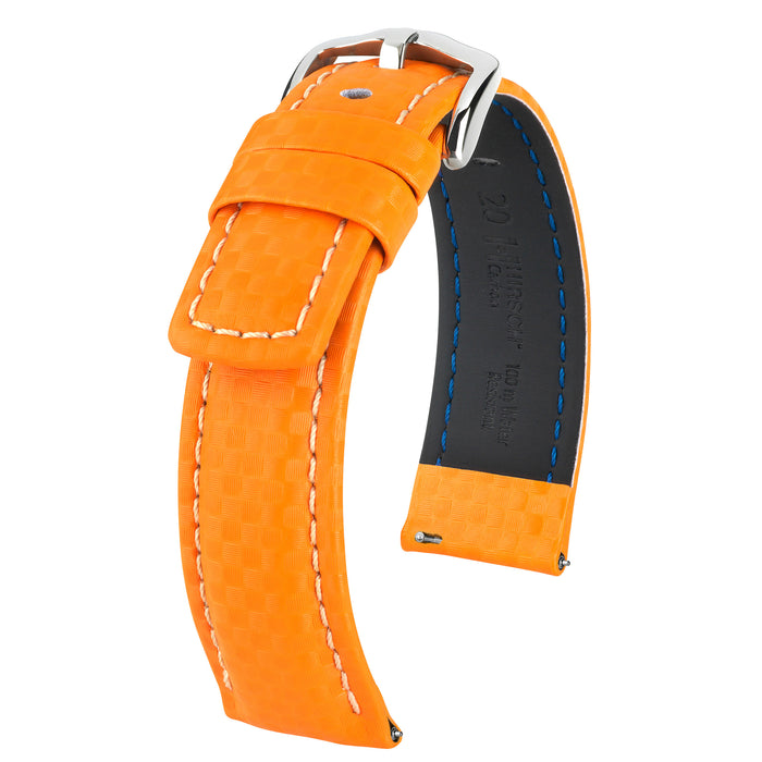 Hirsch Carbon Watch Band | Orange