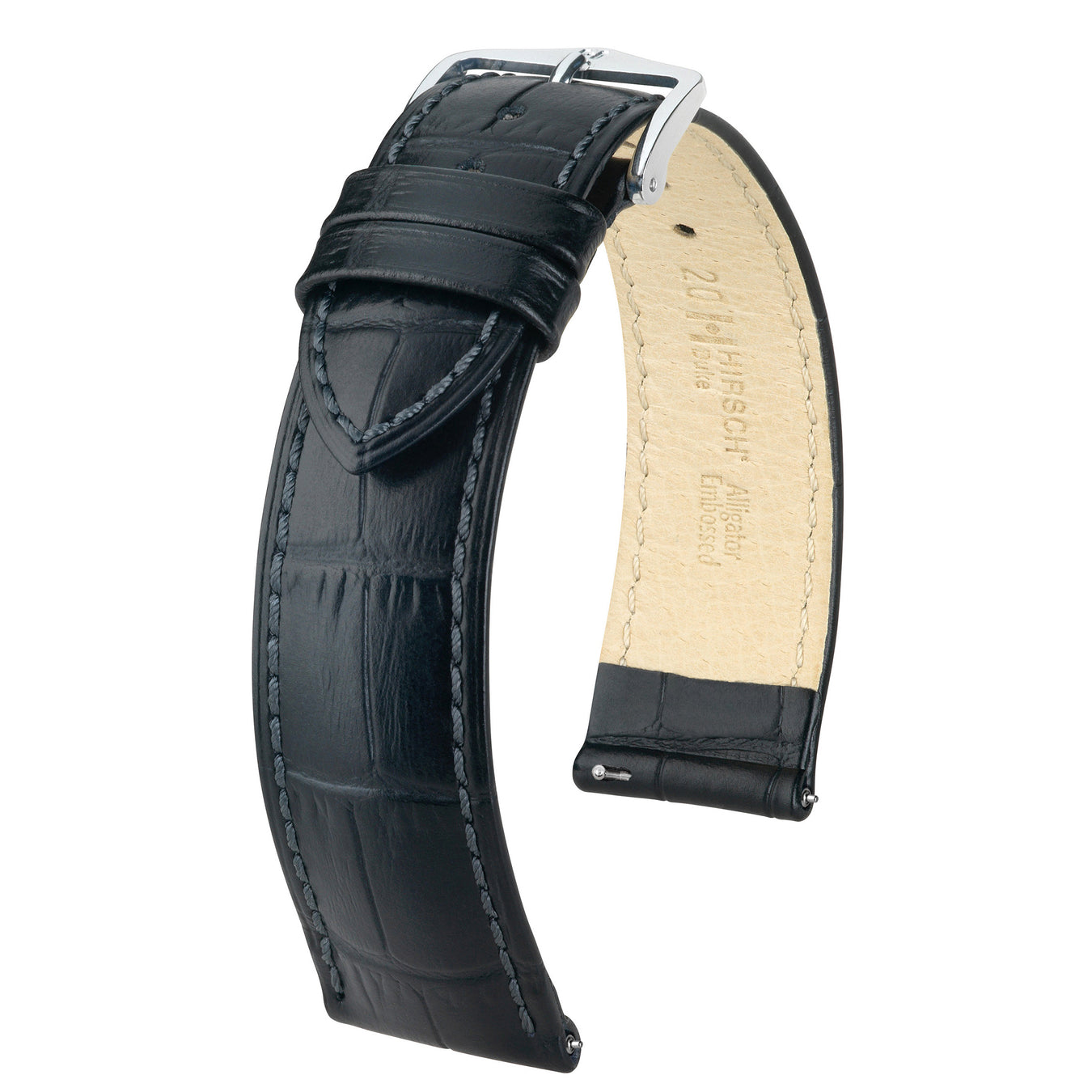 Alligator Grain Leather Watch Bands