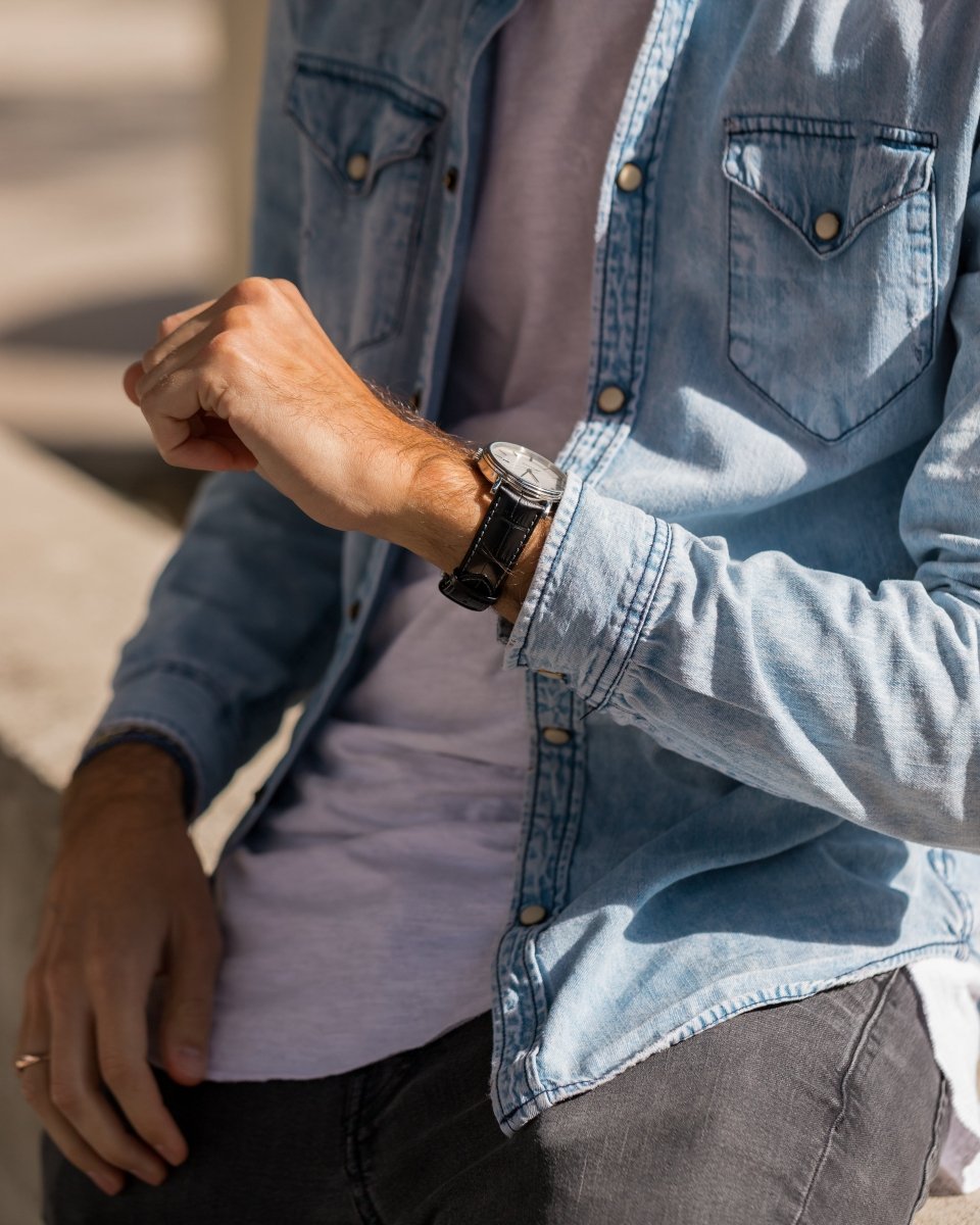 Modena | Embossed Alligator watch band - Strapped For Time