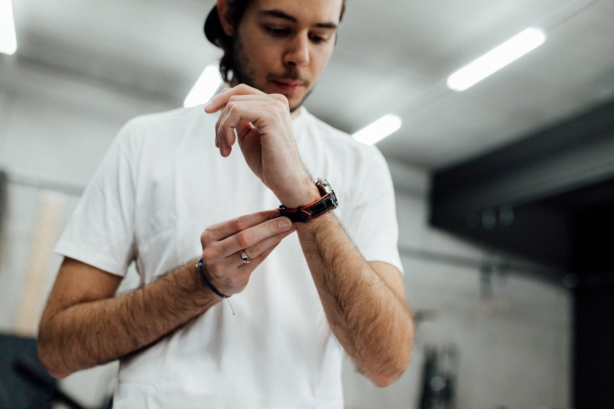 Andy | Performance Embossed Leather watch band - Strapped For Time