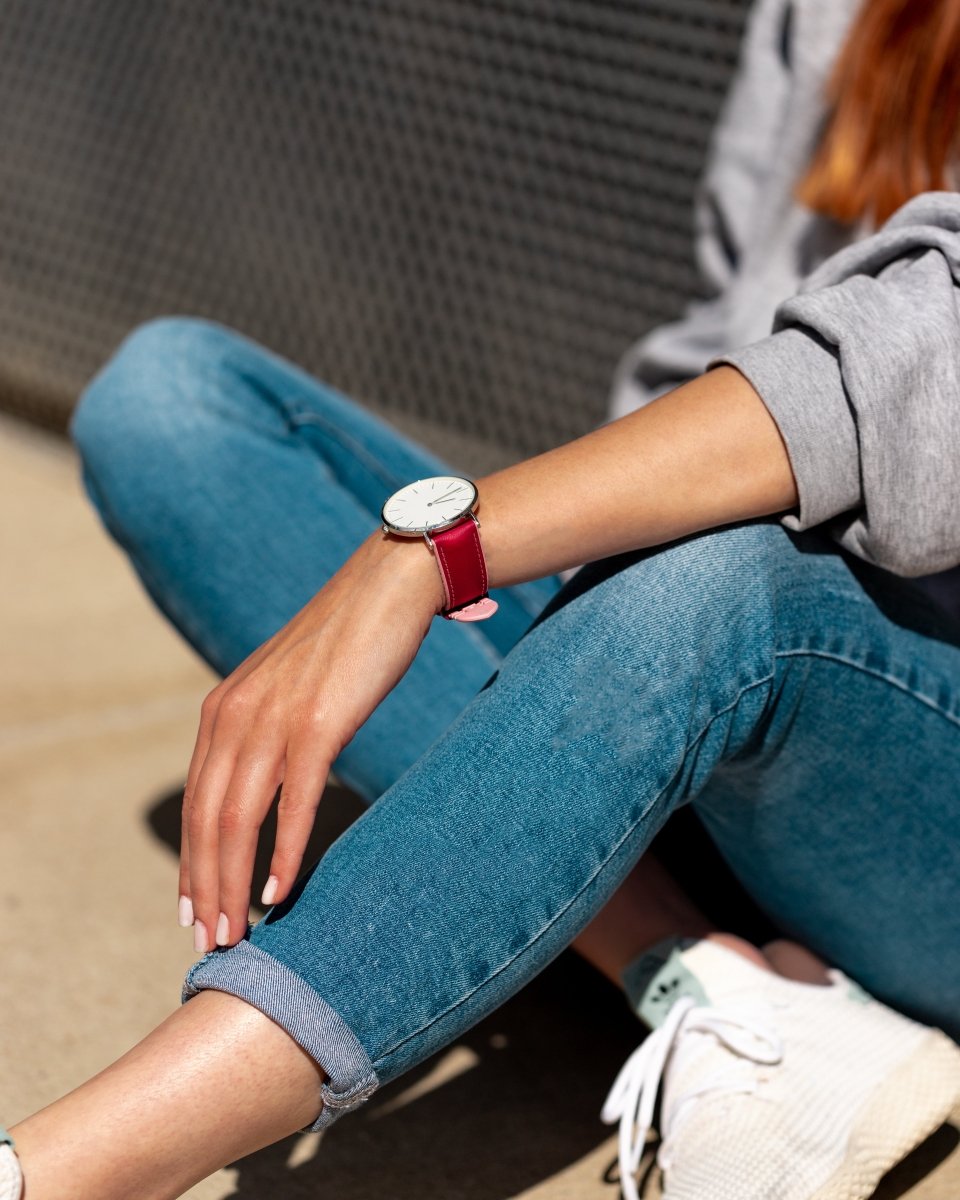 Lindsey | Performance Leather watch band - Strapped For Time