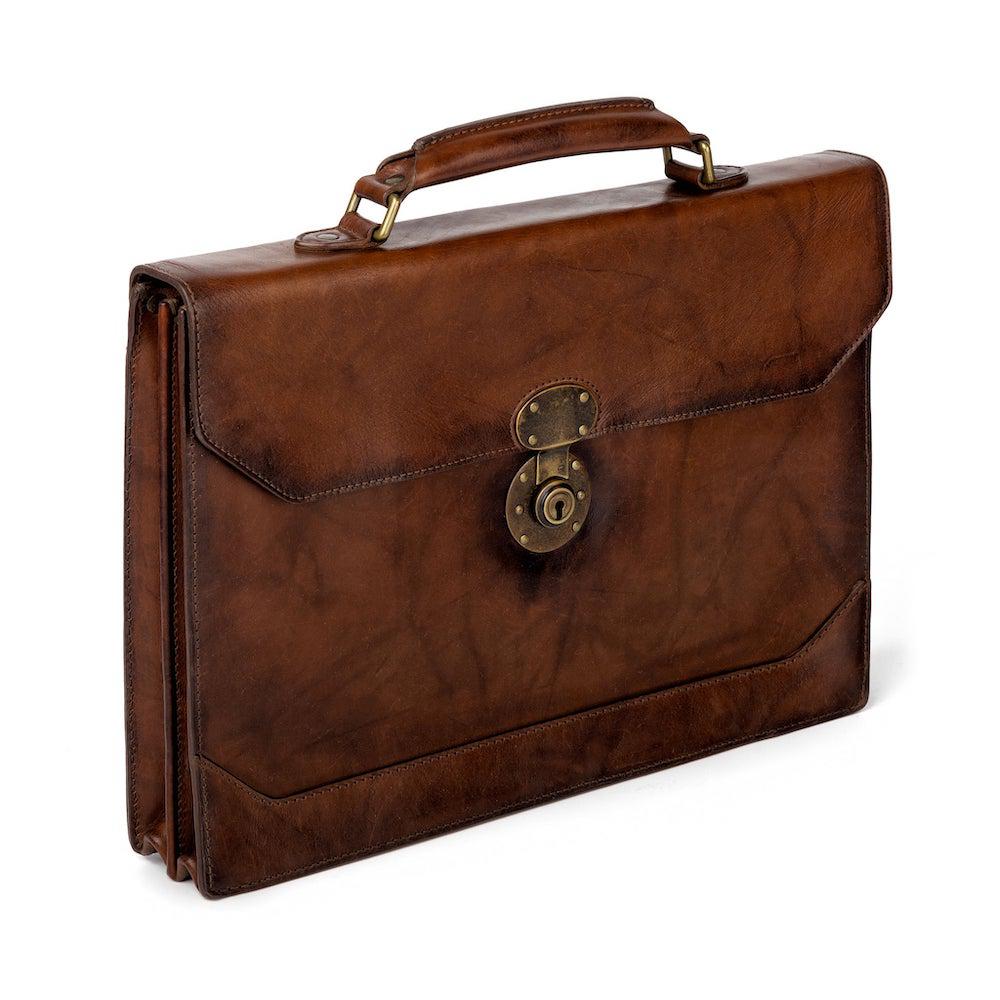 Benjamin Leather Briefcase watch band - Strapped For Time