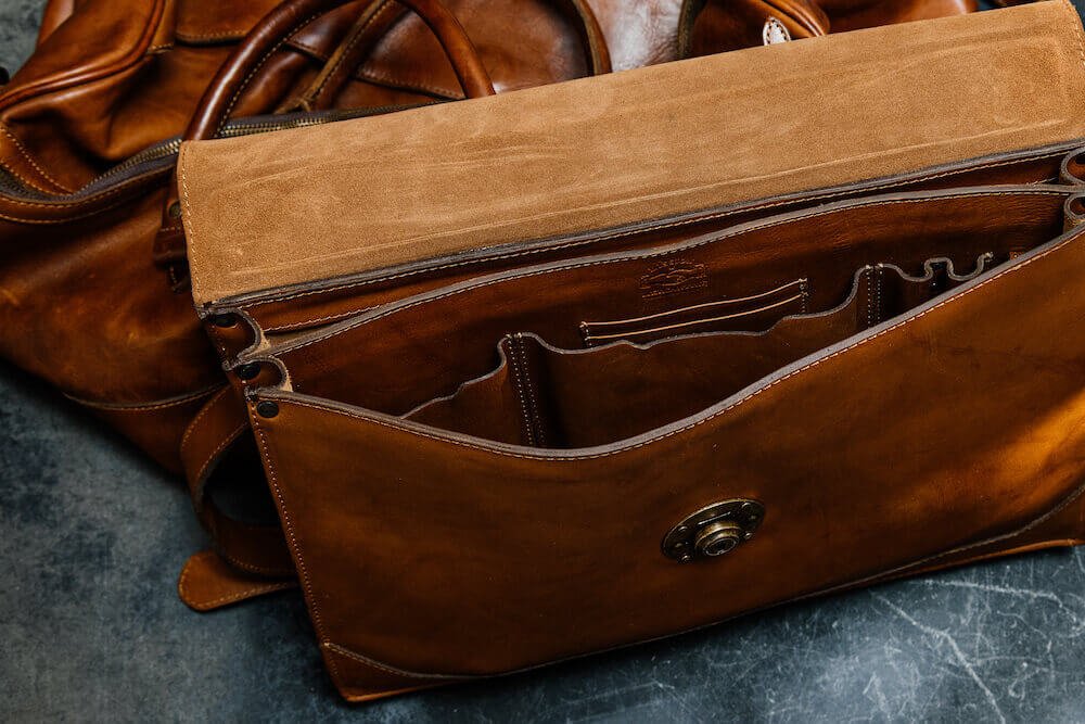 Benjamin Leather Briefcase watch band - Strapped For Time