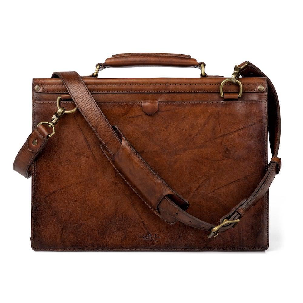 Benjamin Leather Briefcase watch band - Strapped For Time