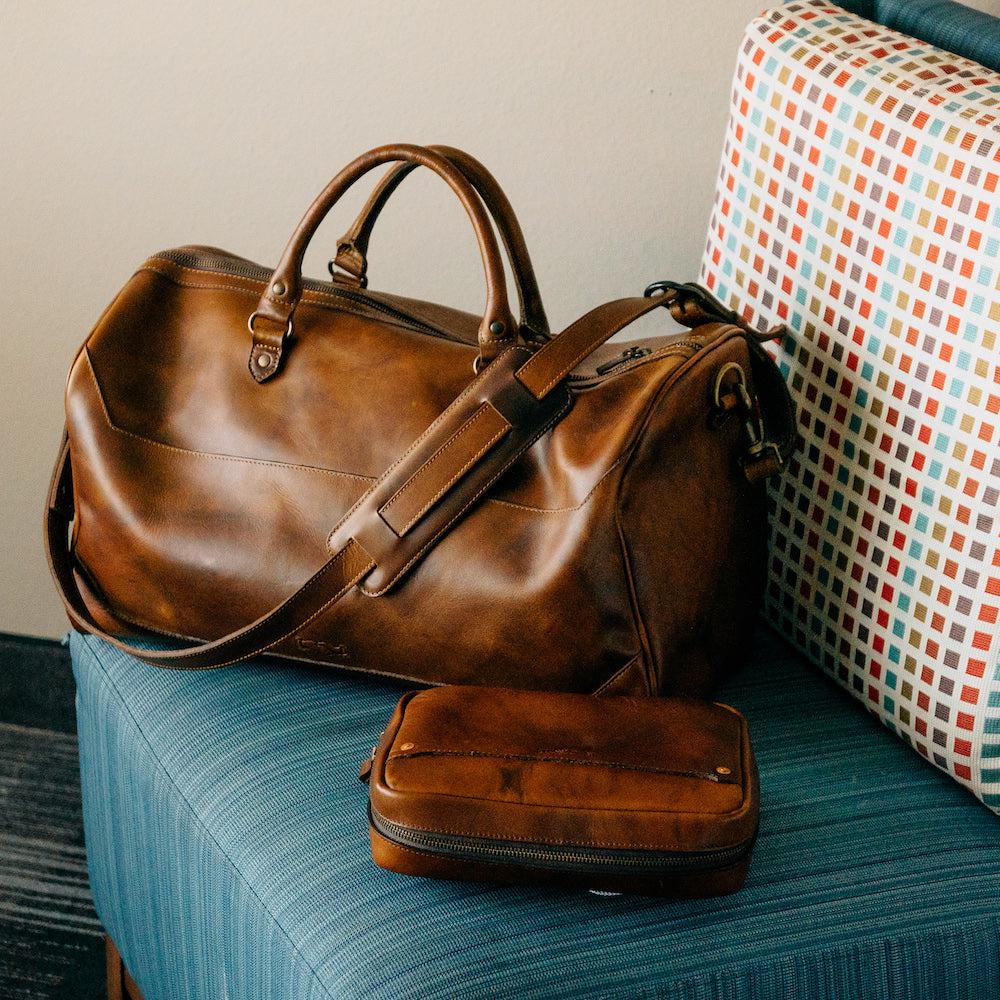 Benjamin Leather Duffle Bag watch band - Strapped For Time