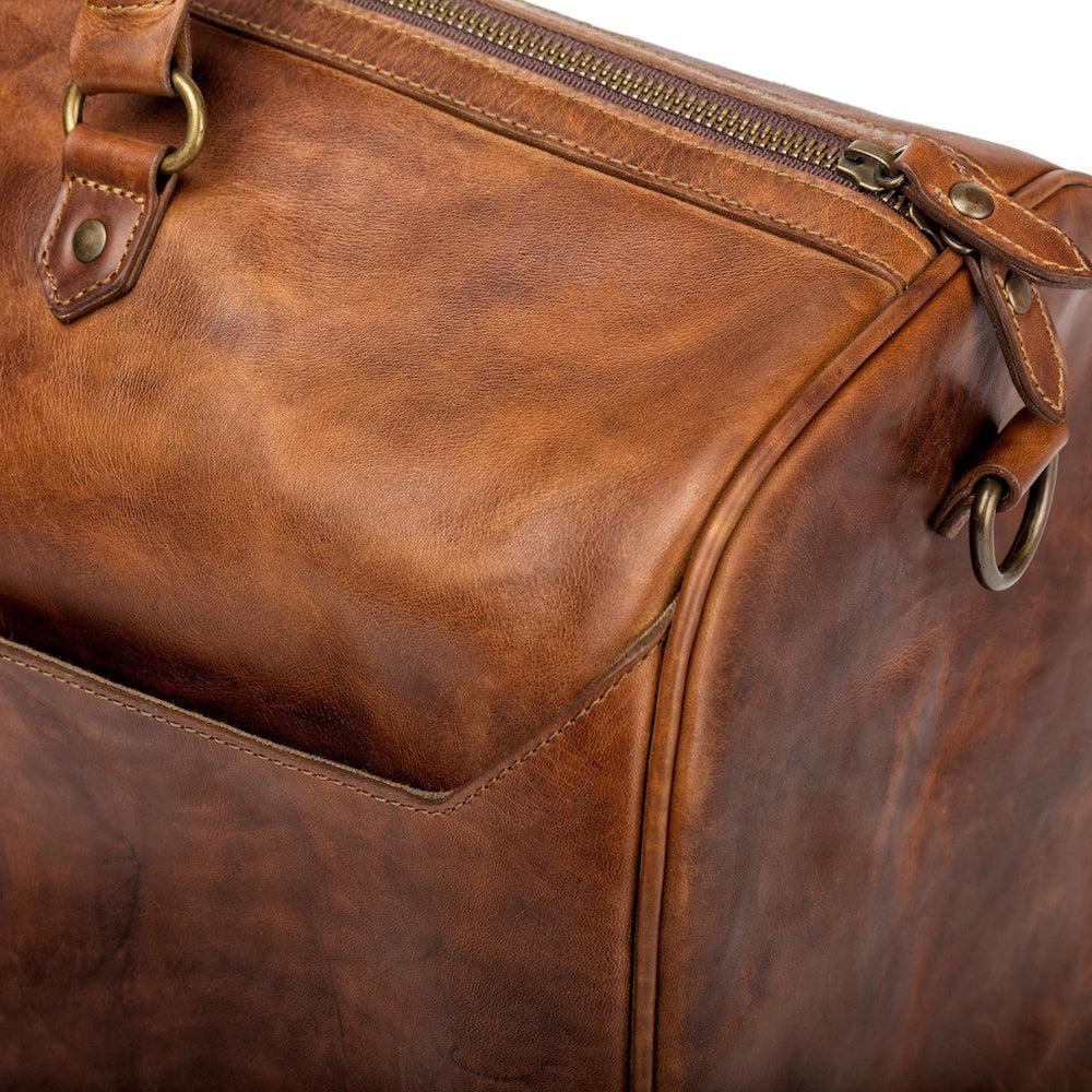 Benjamin Leather Duffle Bag watch band - Strapped For Time