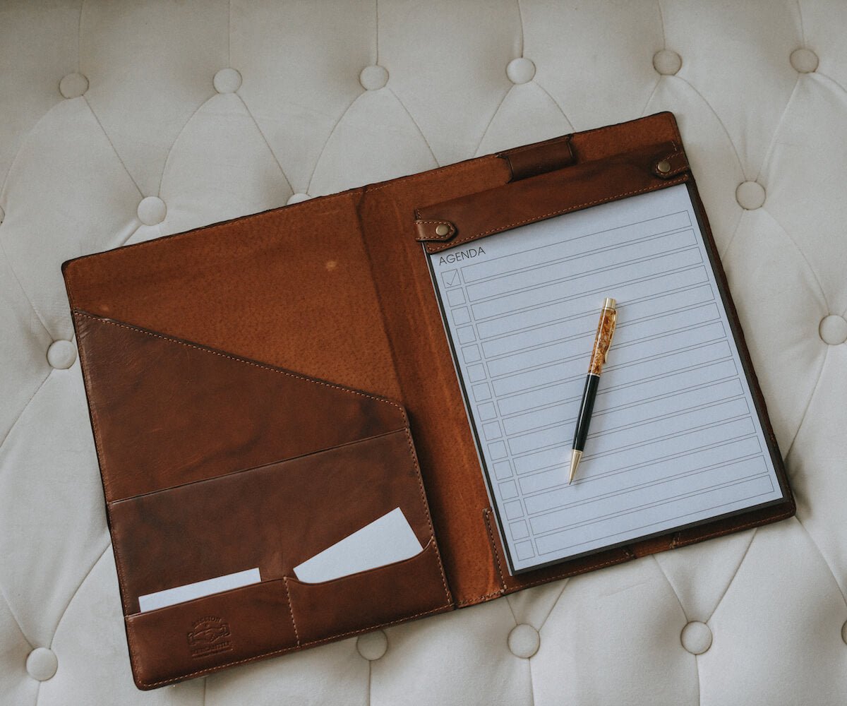 Benjamin Leather Padfolio watch band - Strapped For Time