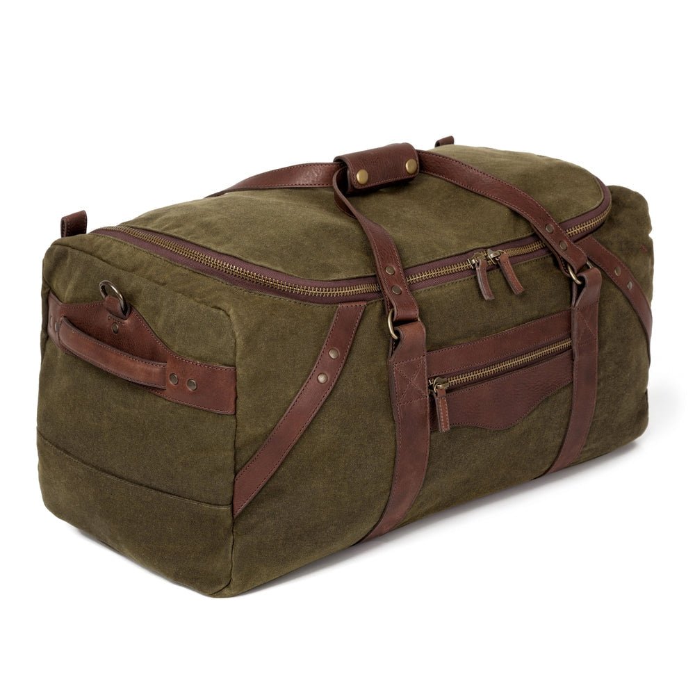 Campaign Waxed Canvas Large Duffle Bag watch band - Strapped For Time