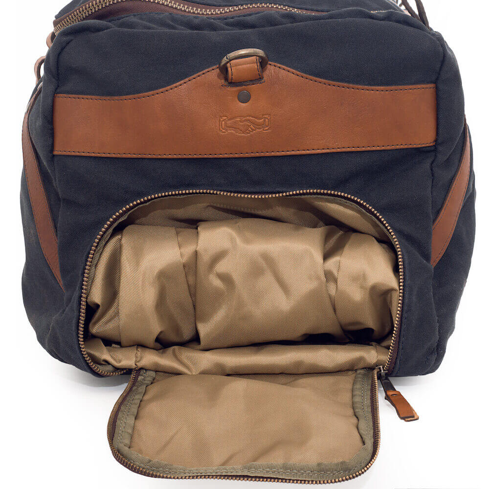 Campaign Waxed Canvas Large Duffle Bag watch band - Strapped For Time