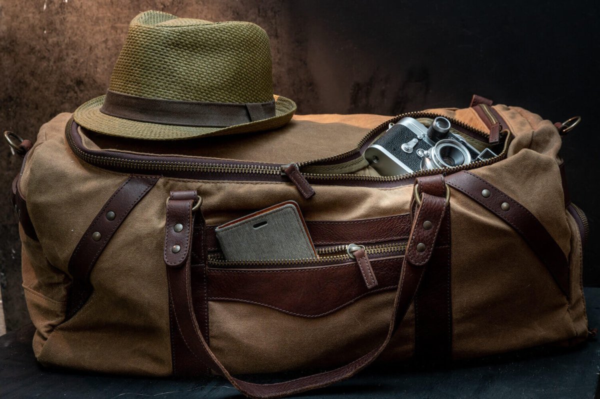 Campaign Waxed Canvas Large Duffle Bag watch band - Strapped For Time