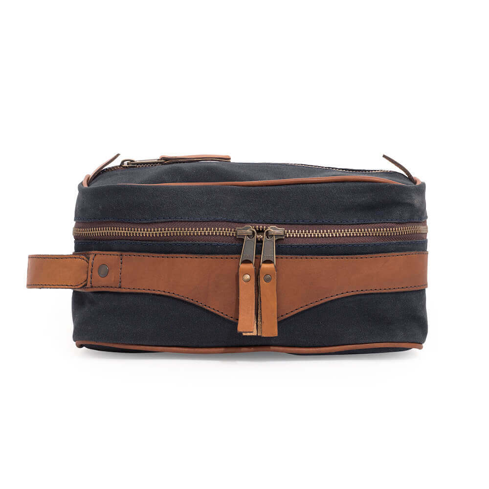 Campaign Waxed Canvas Toiletry Square Shave Kit watch band - Strapped For Time