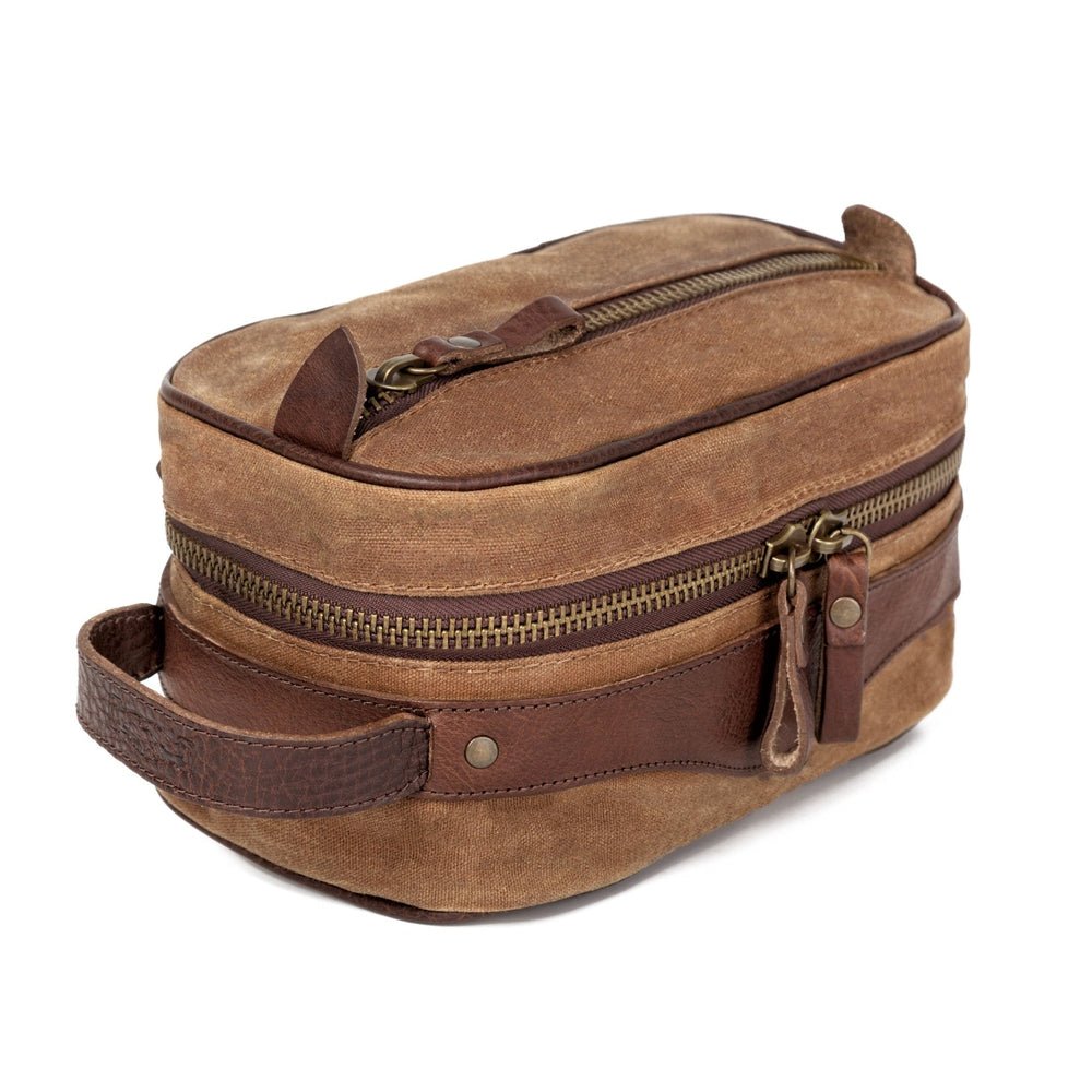 Campaign Waxed Canvas Toiletry Square Shave Kit watch band - Strapped For Time