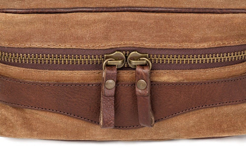 Campaign Waxed Canvas Toiletry Square Shave Kit watch band - Strapped For Time