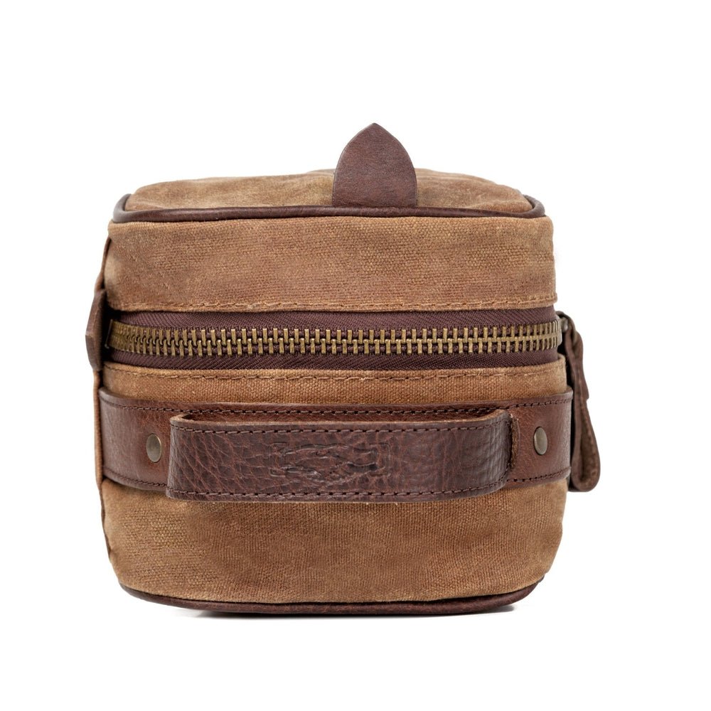 Campaign Waxed Canvas Toiletry Square Shave Kit watch band - Strapped For Time