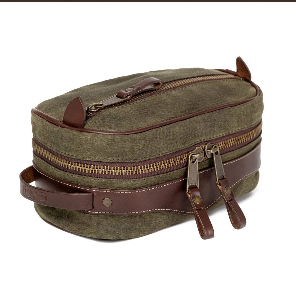 Campaign Waxed Canvas Toiletry Square Shave Kit watch band - Strapped For Time