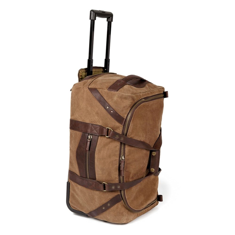 Campaign Waxed Canvas Wheeled Carry - On Duffle Bag watch band - Strapped For Time