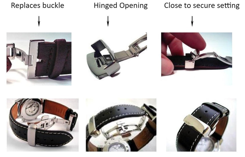 Hirsch Deployant Clasp Secure Watch Closure — Strapped For Time