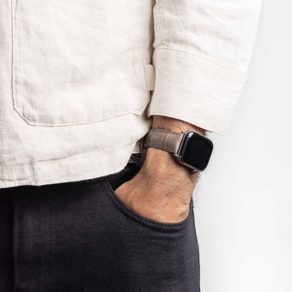 Duke | Embossed Alligator watch band - Strapped For Time