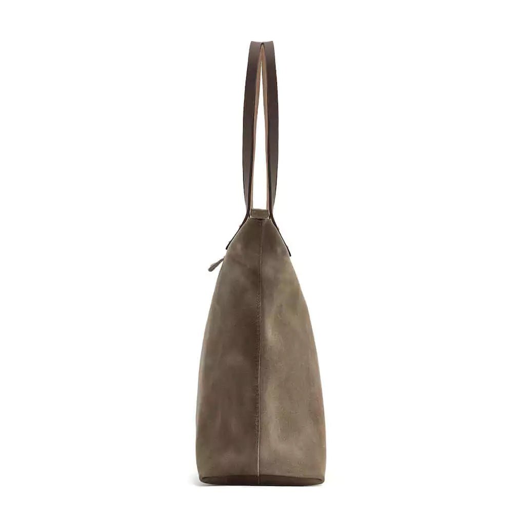 Eden LARGE Leather Tote Bag - Zippered watch band - Strapped For Time