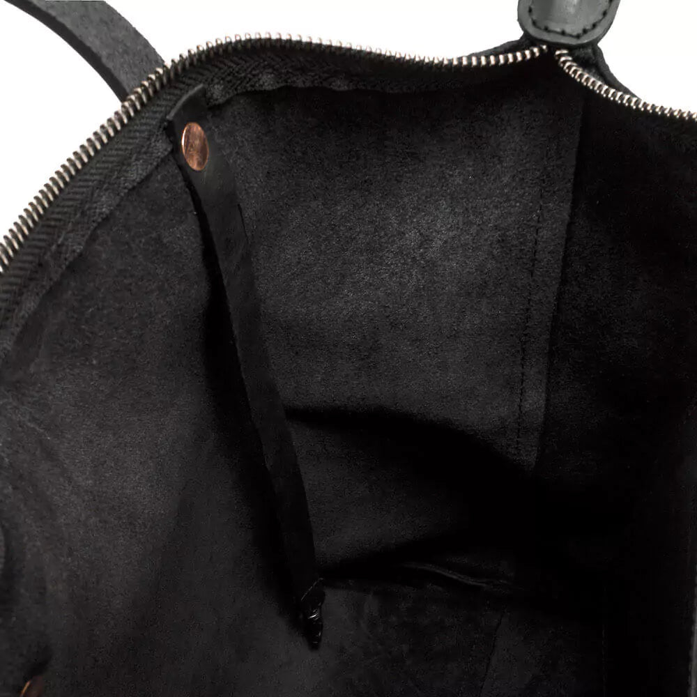 Eden LARGE Leather Tote Bag - Zippered watch band - Strapped For Time