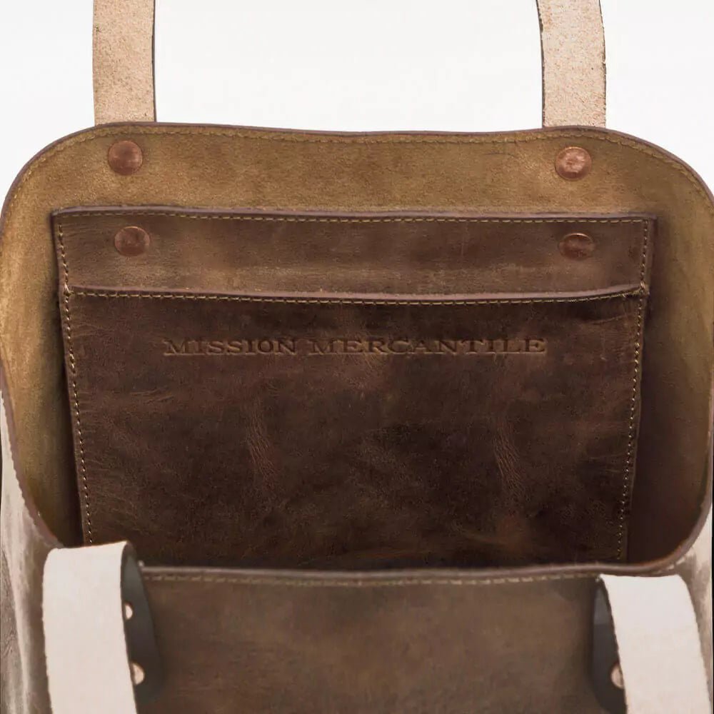 Eden MEDIUM Leather Tote Bag - Classic watch band - Strapped For Time