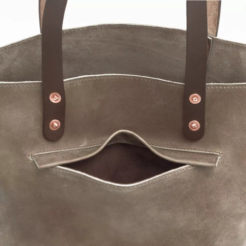 Eden MEDIUM Leather Tote Bag - Classic watch band - Strapped For Time