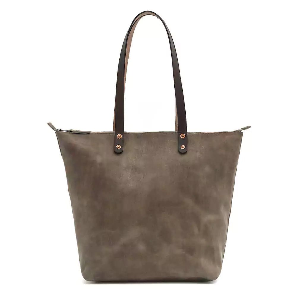 Eden OVERSIZED Leather Tote Bag - Zippered watch band - Strapped For Time
