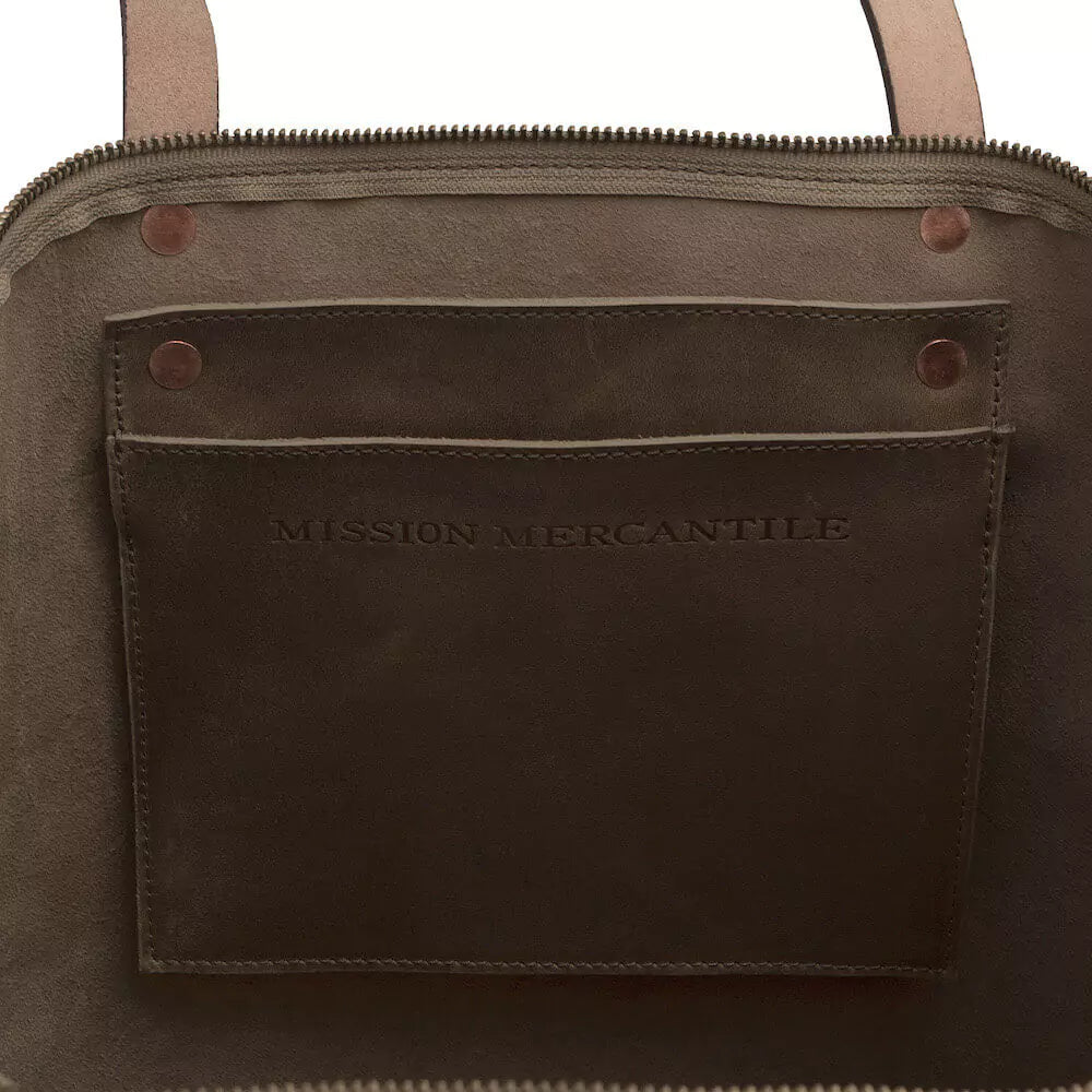 Eden OVERSIZED Leather Tote Bag - Zippered watch band - Strapped For Time