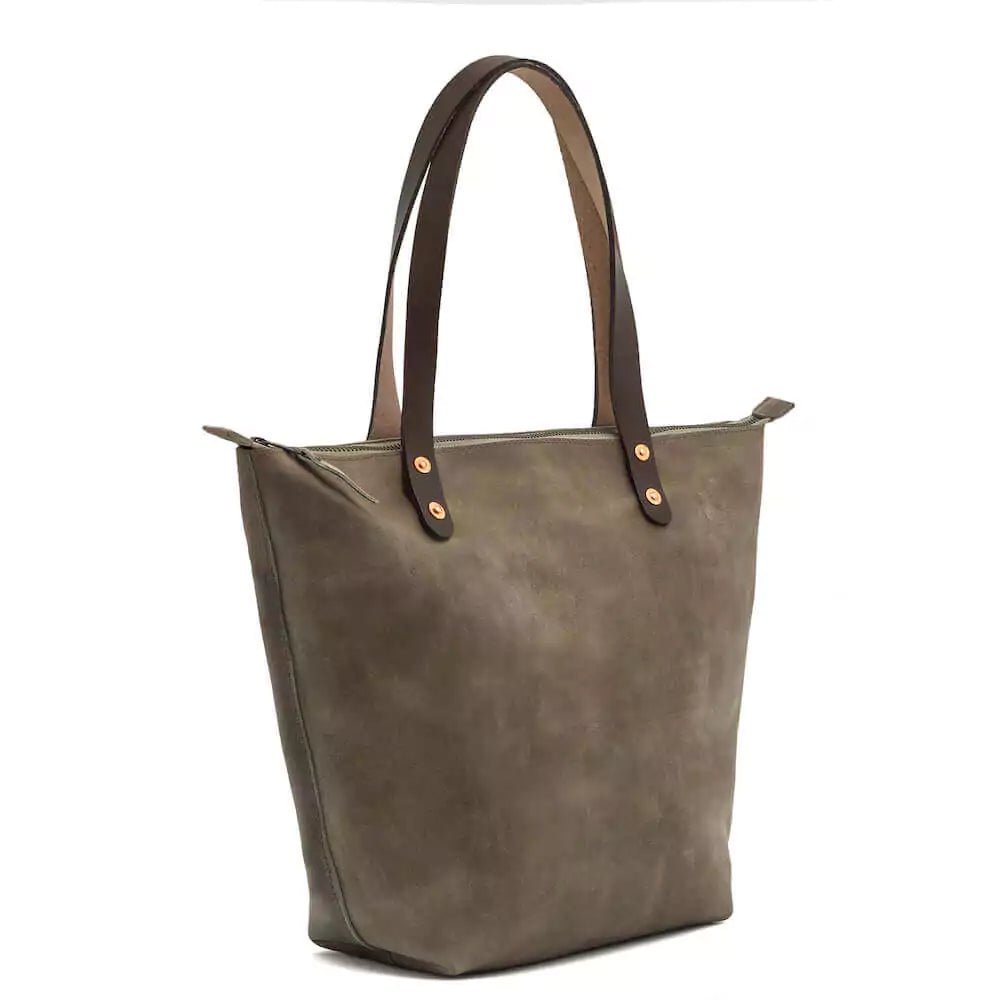 Eden OVERSIZED Leather Tote Bag - Zippered watch band - Strapped For Time