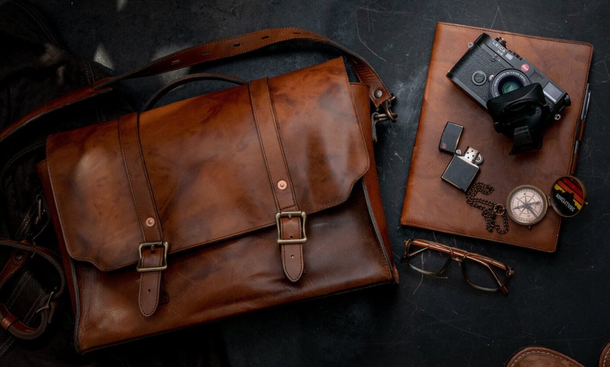 Heritage Leather Briefcase watch band - Strapped For Time