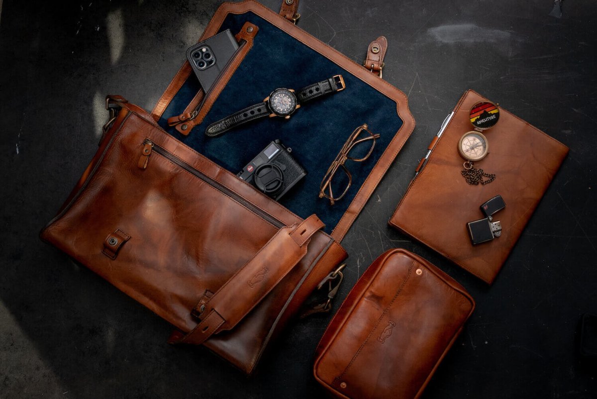 Heritage Leather Briefcase watch band - Strapped For Time