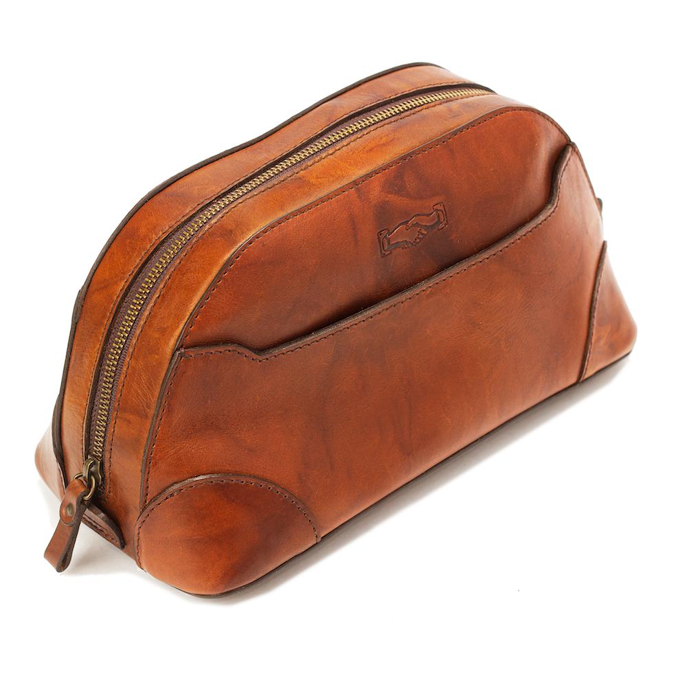 Heritage Leather Stateroom Toiletry Wash Bag watch band - Strapped For Time