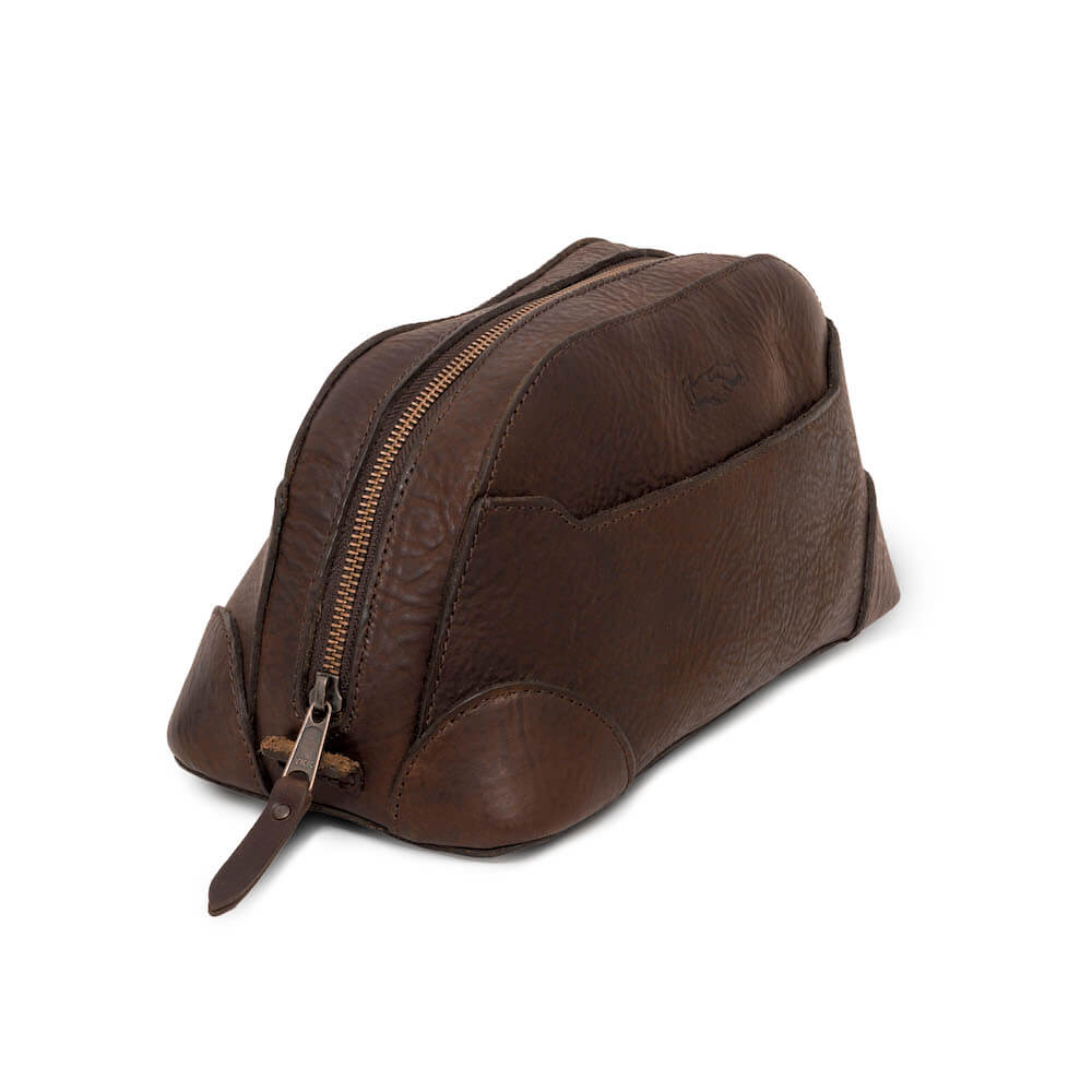 Heritage Leather Stateroom Toiletry Wash Bag watch band - Strapped For Time