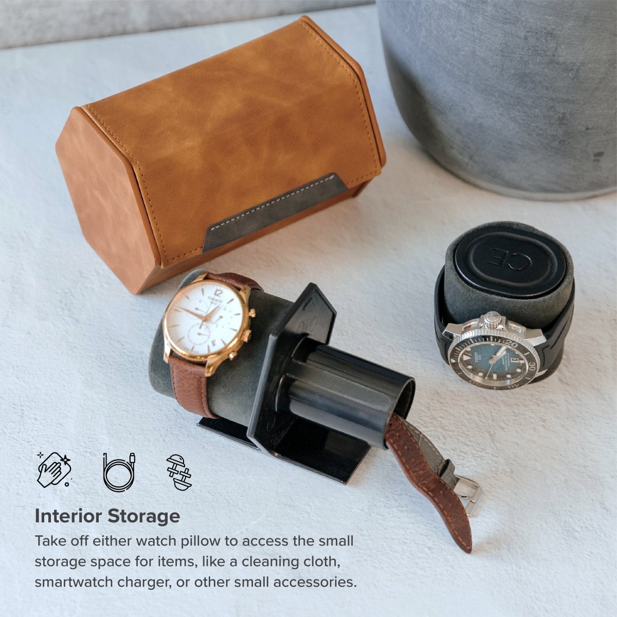 HEX Travel Watch Roll - 2 Slot watch band - Strapped For Time