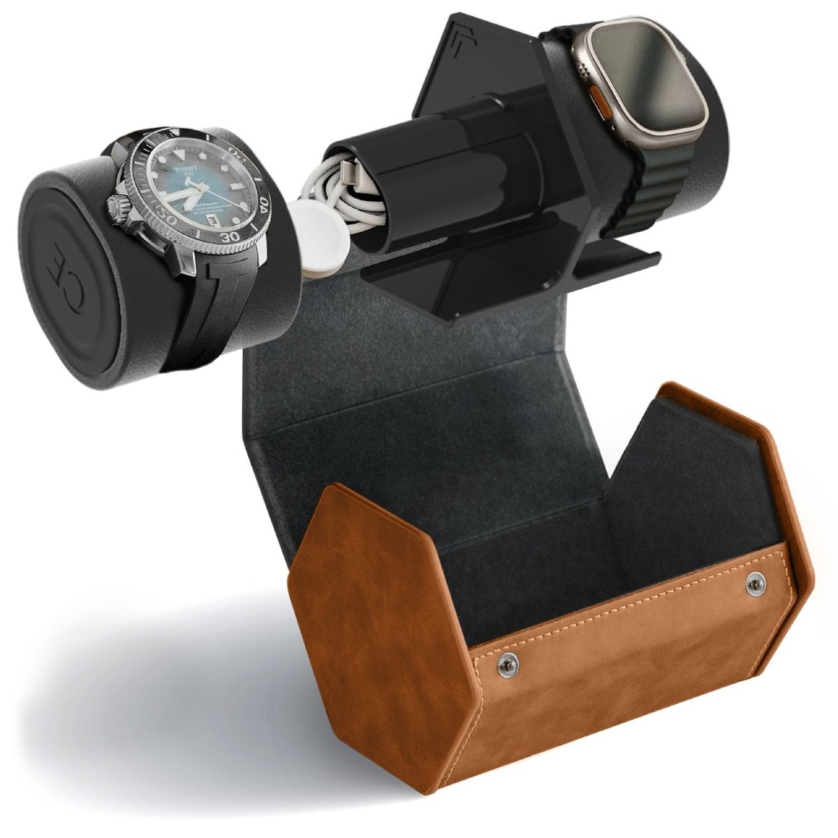 HEX Travel Watch Roll - 2 Slot watch band - Strapped For Time