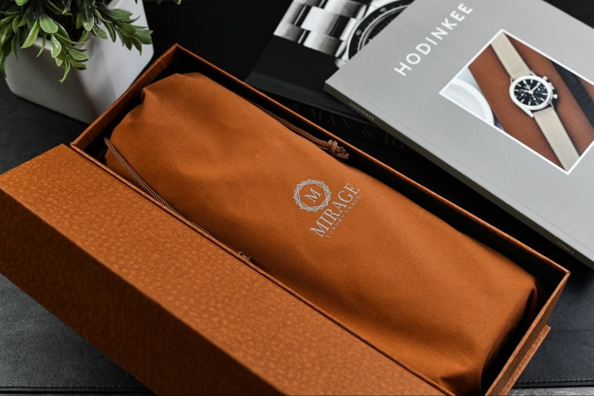 Luxury 4 Watch Travel Case | Full-Grain Cow Leather | Tawny Brown watch band - Strapped For Time