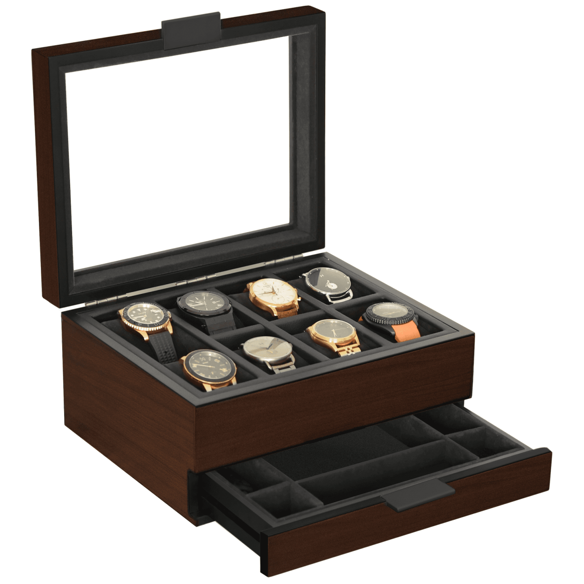 Mill Modular Watch Box - 8 Slot watch band - Strapped For Time