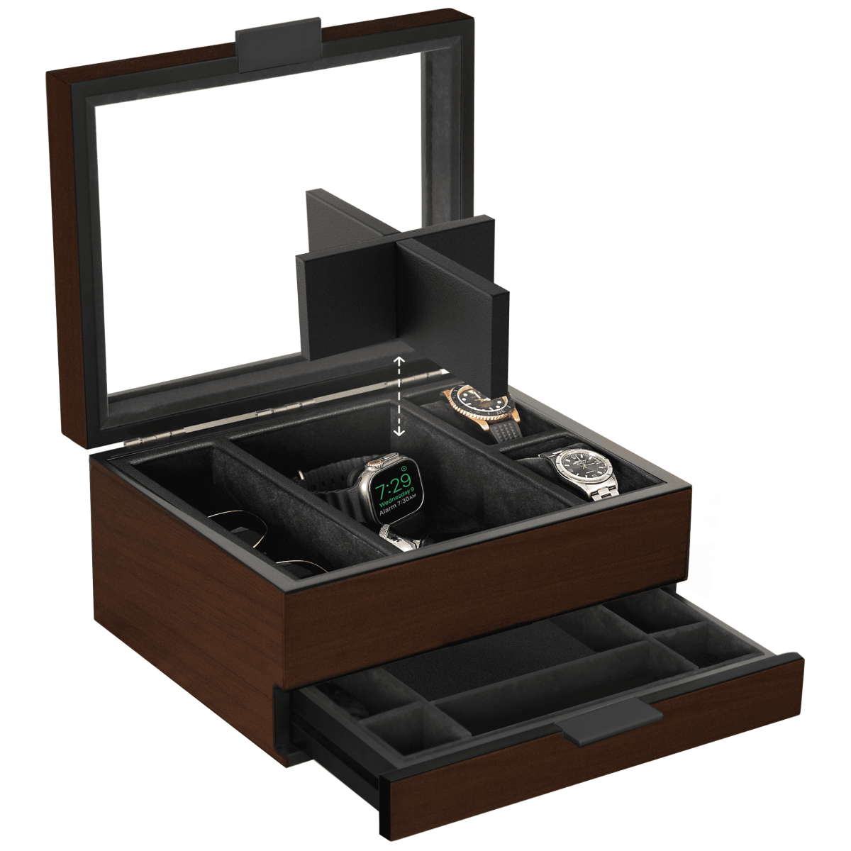 Mill Modular Watch Box - 8 Slot watch band - Strapped For Time