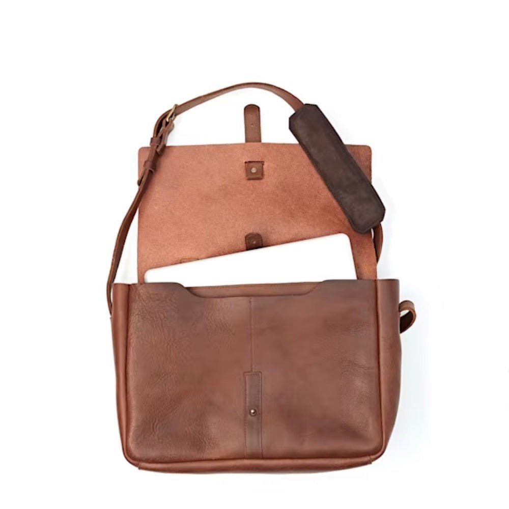 Nisolo Loreto Leather Messenger Bag watch band - Strapped For Time