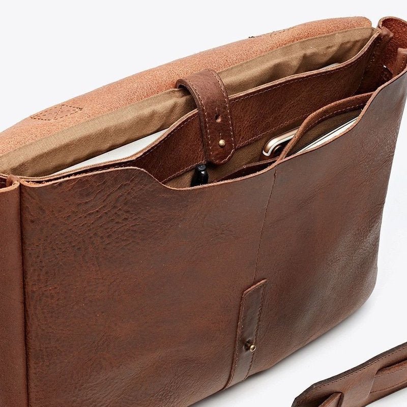 Nisolo Loreto Leather Messenger Bag watch band - Strapped For Time