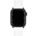 white rubber watch band on apple watch