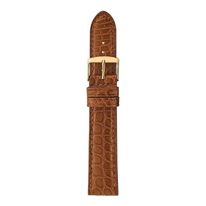 Regency | Matte Crocodile | 22mm Medium - Tan watch band - Strapped For Time