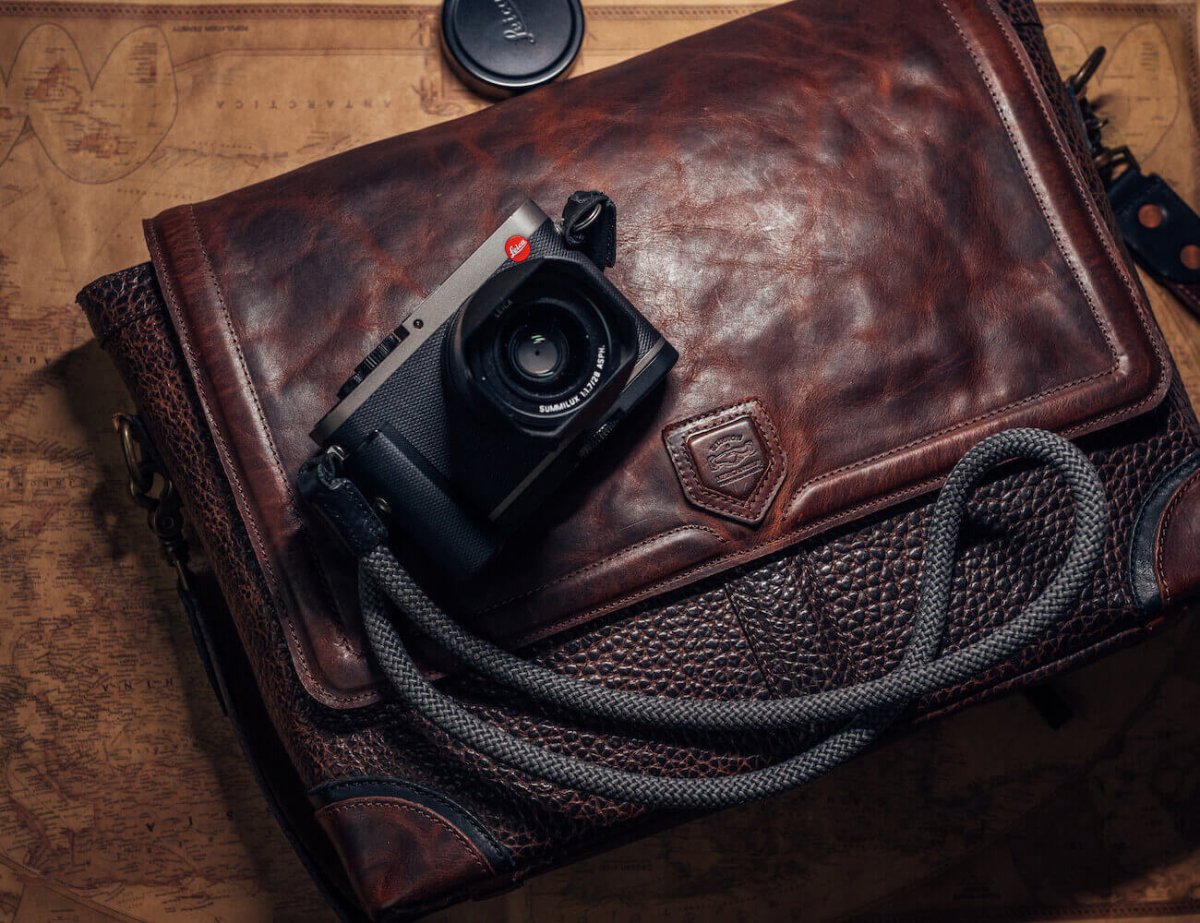 Theodore Leather Messenger Bag watch band - Strapped For Time