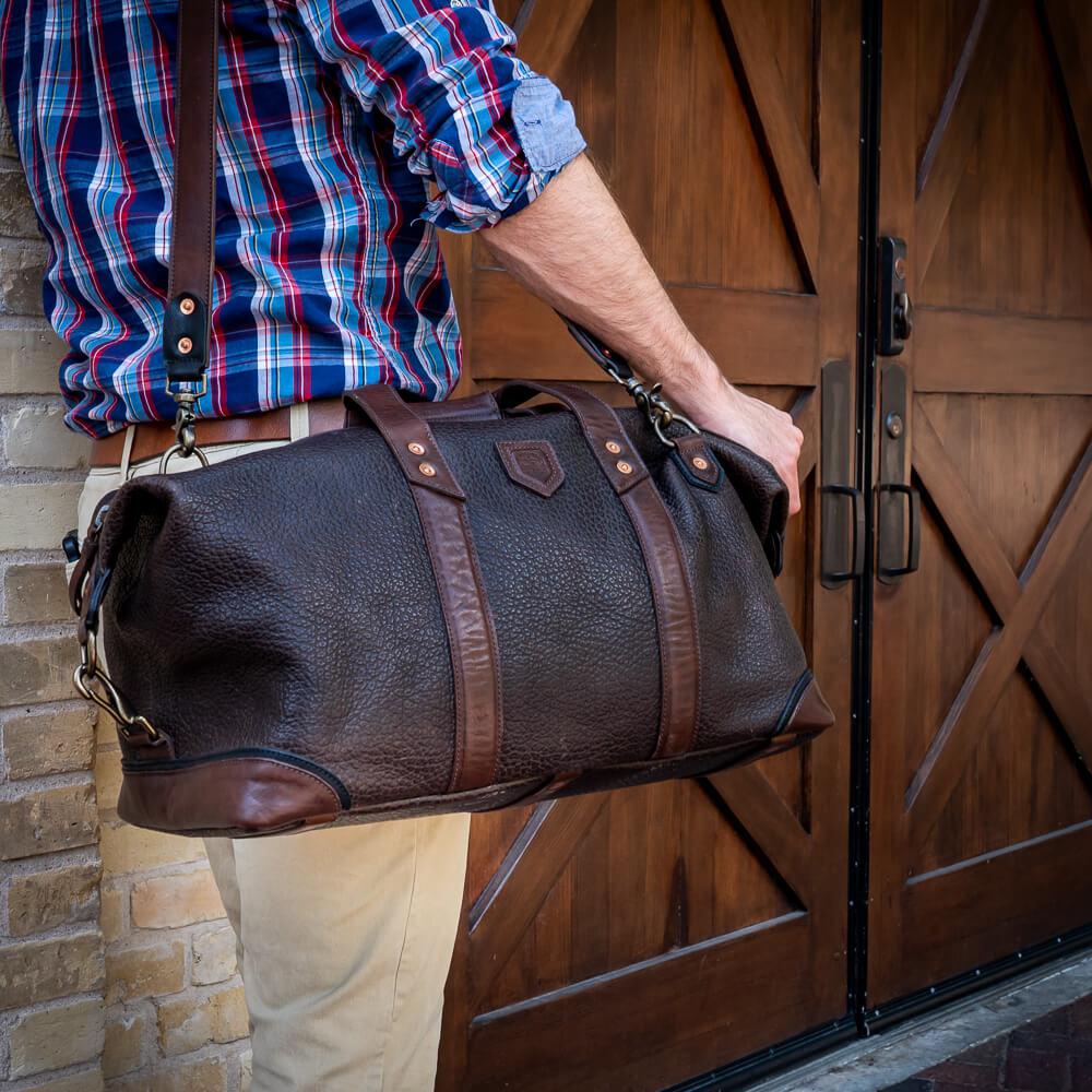 Theodore Leather Weekender Duffle Bag watch band - Strapped For Time